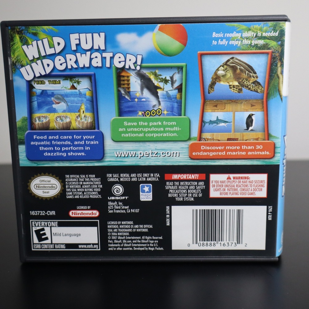 Petz Wild Animals: Dolphinz Nintendo DS CIB Tested & Working - Picture 3 of 5